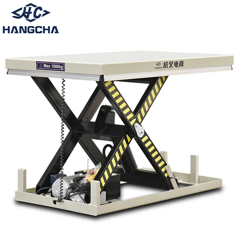 

Hangcha ISO CE Warehouse High Quality 1t Scissor Lifting Platform Size 1600*1000mm Electric Motor Hydraulic Cylinder Lift Tables