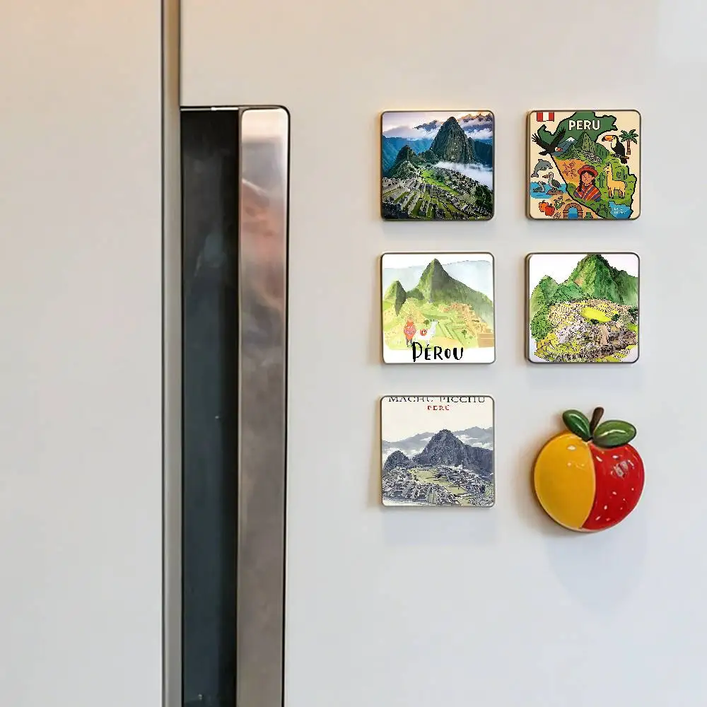 Machu Picchu Peru Refrigerator Magnet Creative Kitchen Home Decoration Soft Magnetic Decor Festival Gifts Multi Scene Use