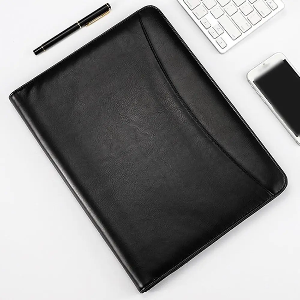 pu-leather-a4-clipboard-folder-multifunctional-stationery-document-organizer-with-a4-notepad-portable-business-folder-briefcase
