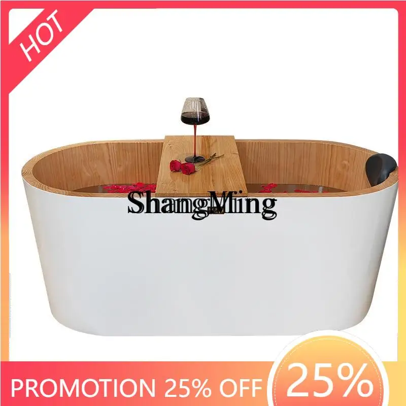 

ZYY new wooden bathtub bath wooden bucket small apartment home bed and breakfast double bathtub