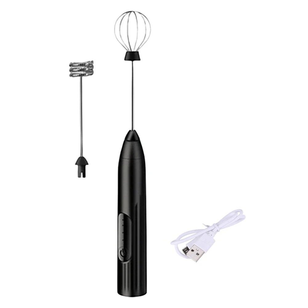 Handheld Electric Milk Frother Egg Beater Frother Foamer with USB Charger Cake Tool for Coffee Latte Kitchen Mixer