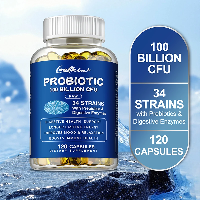 

Probiotic Capsules - Helps Burn Fat Metabolism and Promotes Nutrient Digestion and Gut Health for Adult Men and Women