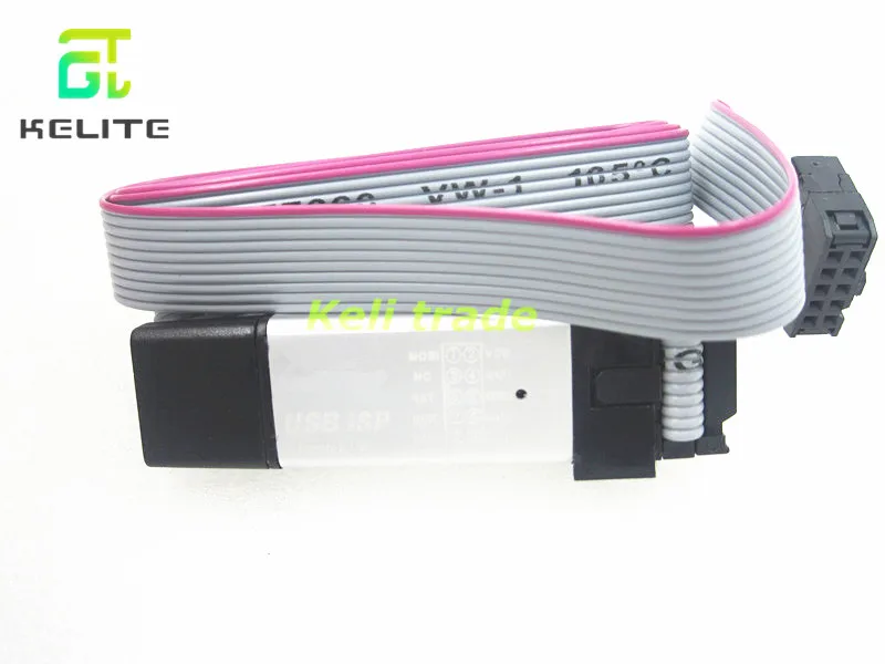 1pcs/lot USBASP USBISP AVR / 51 Series Programmer Download Aluminum Shell 64K Limit Support WIN7 64
