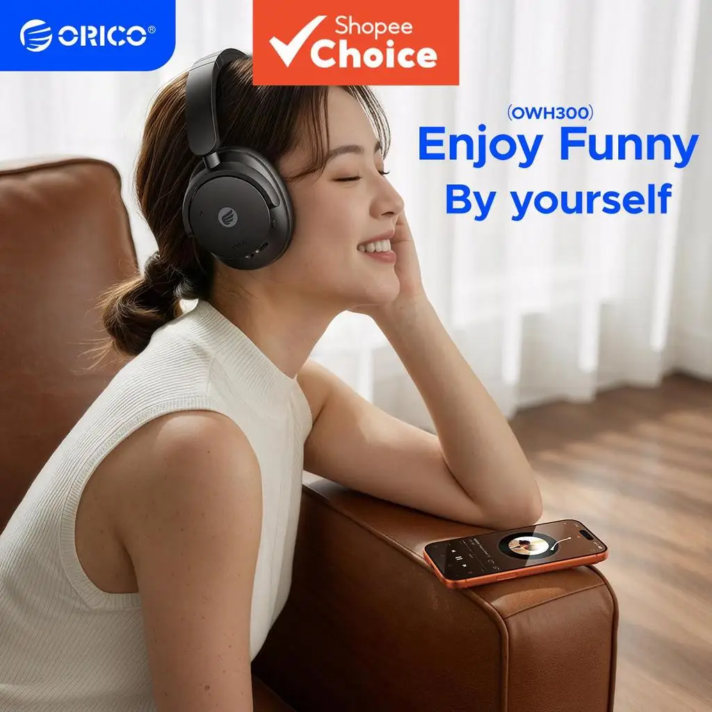 ORICO OWH300 Hybrid Active Noise Cancelling Headphones Over-Ear HeadPhone Bluetooth
