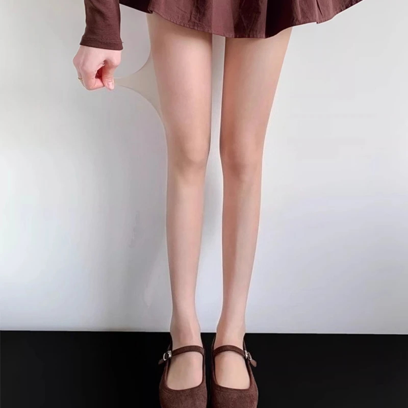 Disposable Long Socks JK Lolita Silk Stockings Women's Summer Thin Colorful Transparent Tights Solid Pantyhose Sexy Slim Hosiery image 6