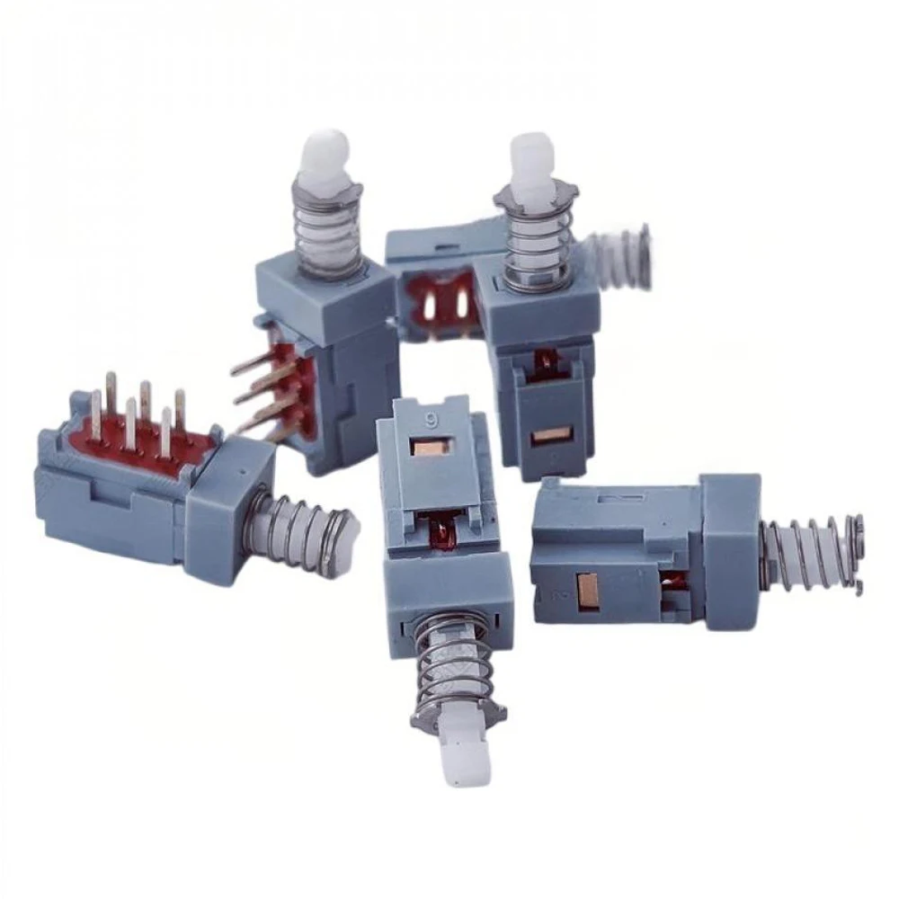 

5PCS Self-locking Straight Key Switch PD-S2 Push-pull Key 6-pin Self-locking​ Switch