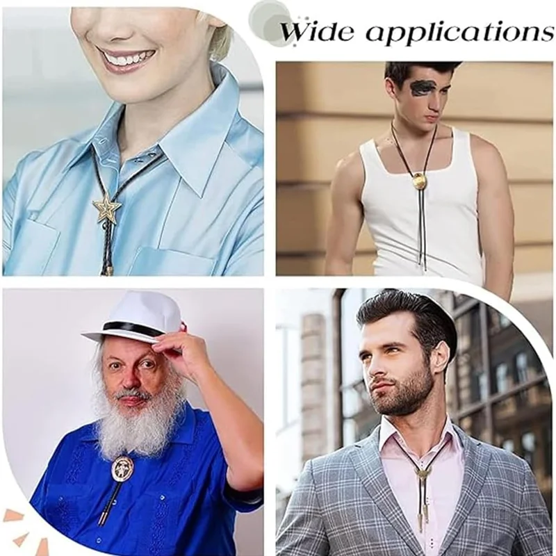 

NEW-Iron Bolo Tie Tips Replacement End Caps Kit Bolo Tie Findings Kit Tie Buckle Accessories Forbolo Tie Making