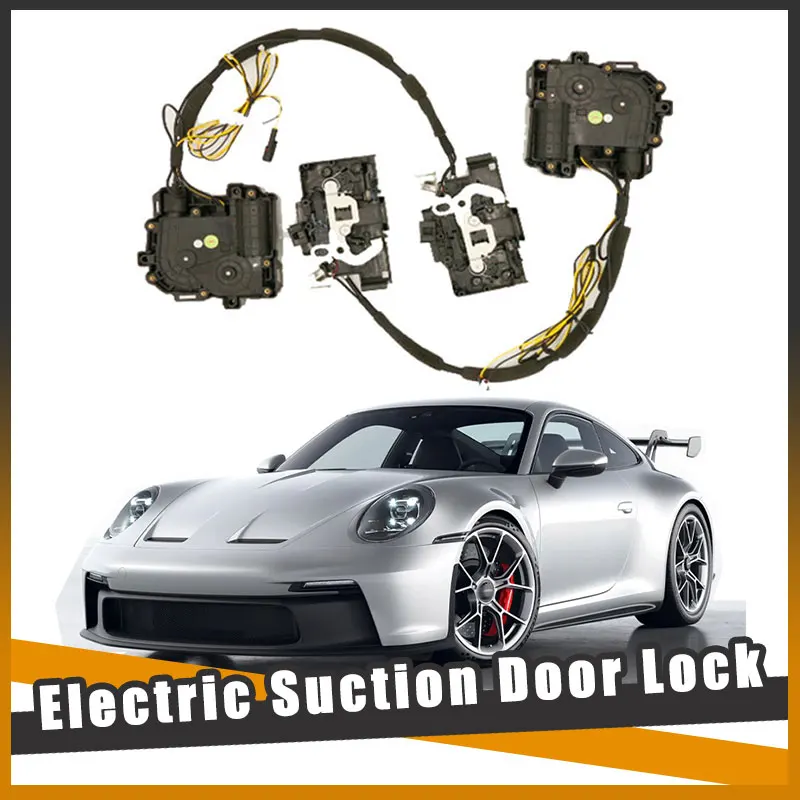 

For Porsche GT3 2014~2024 Car Soft Close Door Latch Pass Lock Actuator Auto Electric Absorption Suction Silence Closer