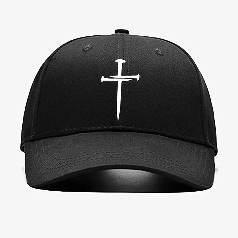 1pc Unisex Sunshade Breathable Casual Baseball Cap With Nail Cross Pattern For Outdoor Sport