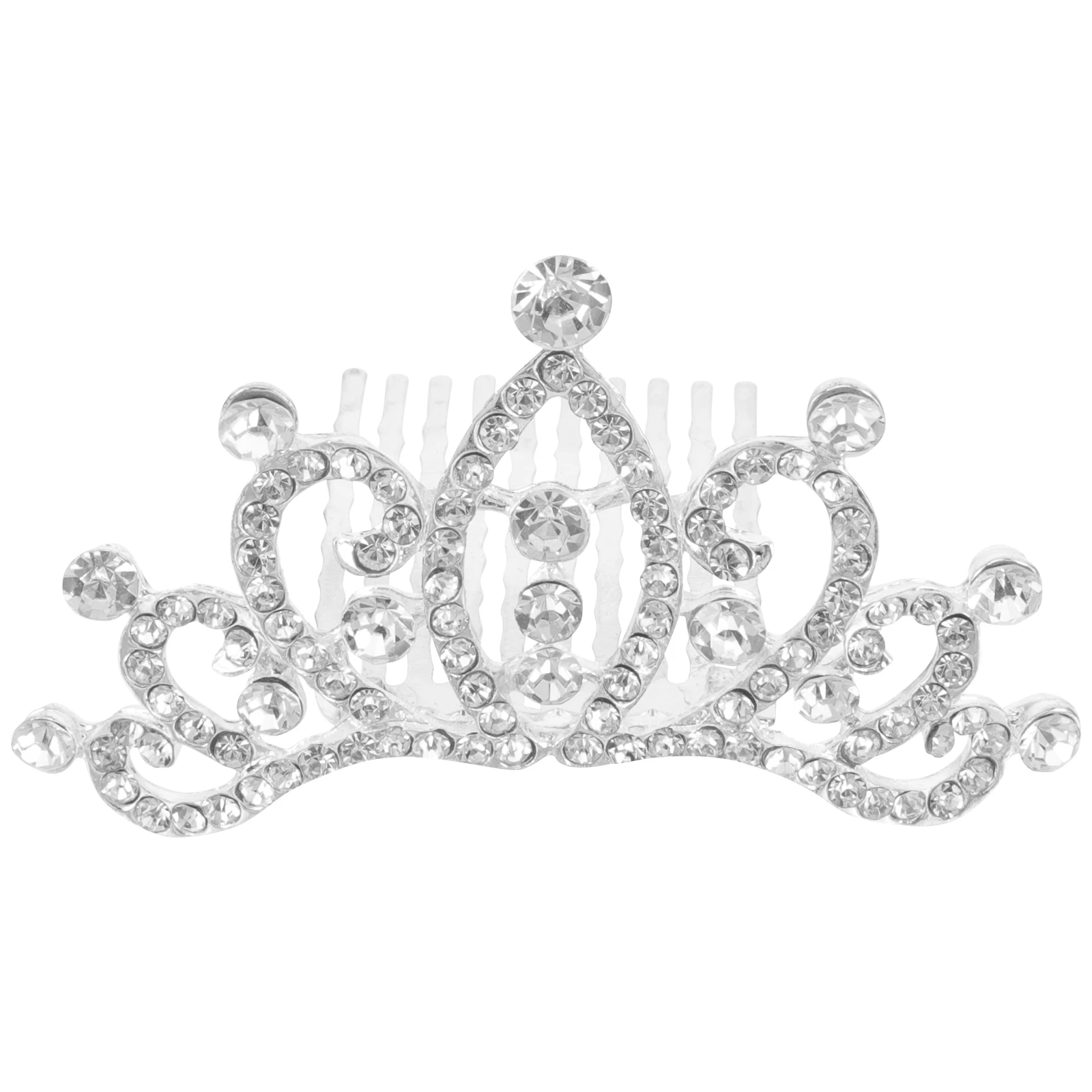 

Children Tiara Crown Rhinestone Hair Comb Sparkling Kids Headband Party Birthday Cosplay Decoration Lightweight Elegant Crowns