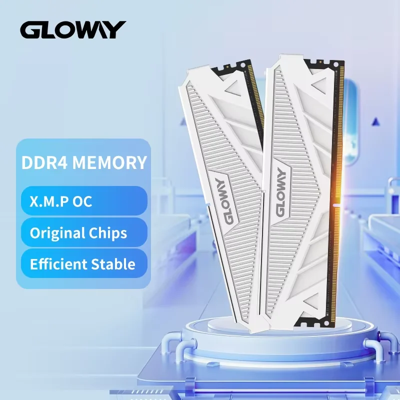 Gloway Memoria RAM DDR4 16GB 3200mhz 32GB (8GBX2) (16GBX2) Bilgisayar İçin Masaüstü Soğutucu Belleği