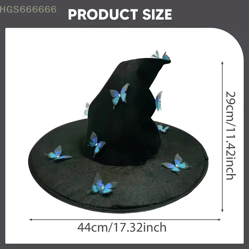 

For Stage Performance Party Fancy Dress Carnivals Halloween Witch Hat Decor Adults Novelty Dress Cosplay Accessory Photo Props