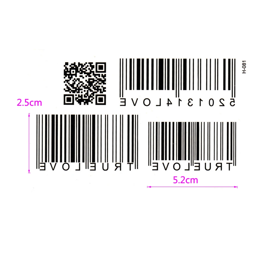 Flirty Temporary tattoos Sticker Fake Tattoo Stickers Flash Tatoo Body Art beauty QR code fake tatto