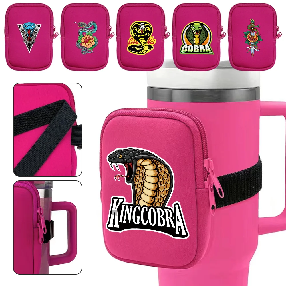 Water Cup Bag Outdoor Sports Fitness Accessories Sports Kettle Accessory Key coin 40oz/20oz/30oz storage bags cobra pattern