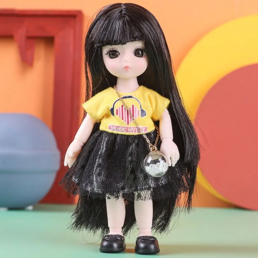 

with Clothes BJD Dolls 13 Movable Joints Dress Up Simulated Eye Hinge Doll Enamel Cute Removable Joints Doll Birthday Gift