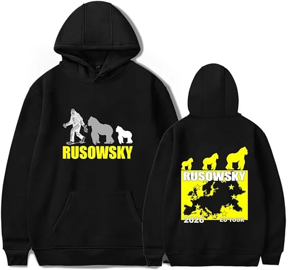 

Толстовка унисекс Merch Rusowsky Europa Tour 2026 с капюшоном