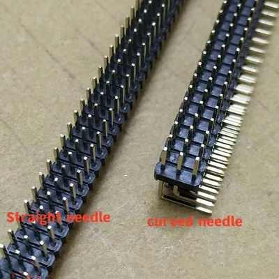 2 SZTUK 3x40 P 2.54mm Pitch Pin Header Triple Row Male Right Angle Square Pins Through Hole Gold Plated Three Rows Space 2.54 2PCS