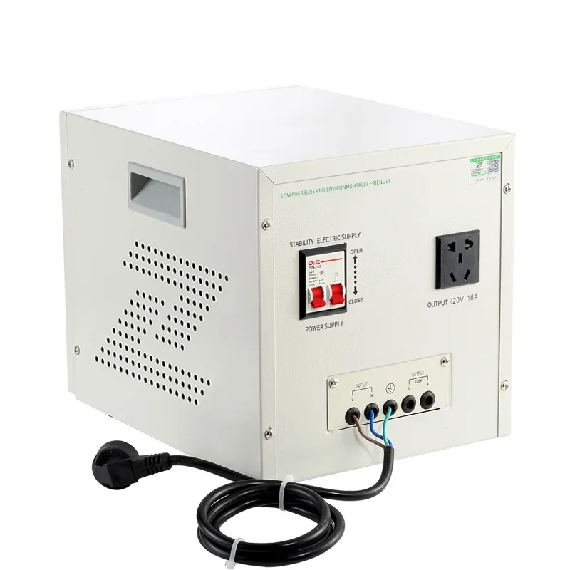 TND 5KVA Single Phase Auto Servo Voltage Stabilizer 90V-260V To 220V AC Voltage Regulator