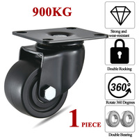 Furniture Caster Wheels Nylon Swivel Rollers 3/4/5 Inches Hand Trolley Load 900kg 1 Piece Shopping Cart Accessories Industrial