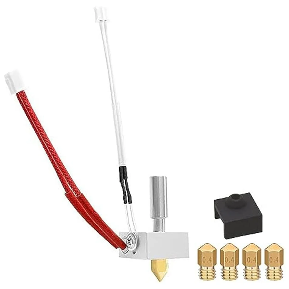 Printer Hot End Kit for Elegoo Neptune 3 Plus/Max Extruder Head Heater Break Silicone Cover Thermistor with 4PCS Nozzles