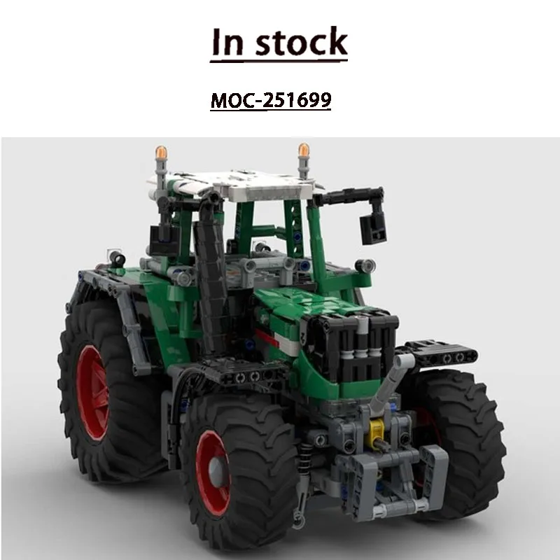 MOC-251699 Новая модель сельскохозяйственного трактора из строительных блоков, 664 детали, MOC, креативный подарок на день рождения для мальчиков и детей