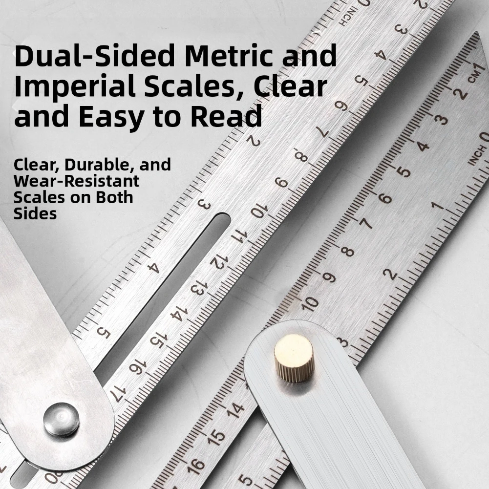 High-Precision Stainless Steel Angle Ruler: Versatile Tool For Woodworking Angle Ruler Measuring Ruler