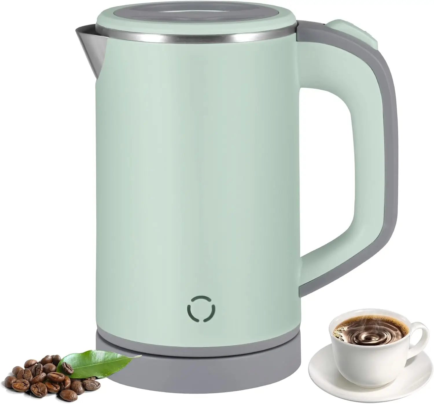 Small electric kettle 800ml travel kettle 600W 5 minutes quick boil kettle with automatic power off and vacuum protection