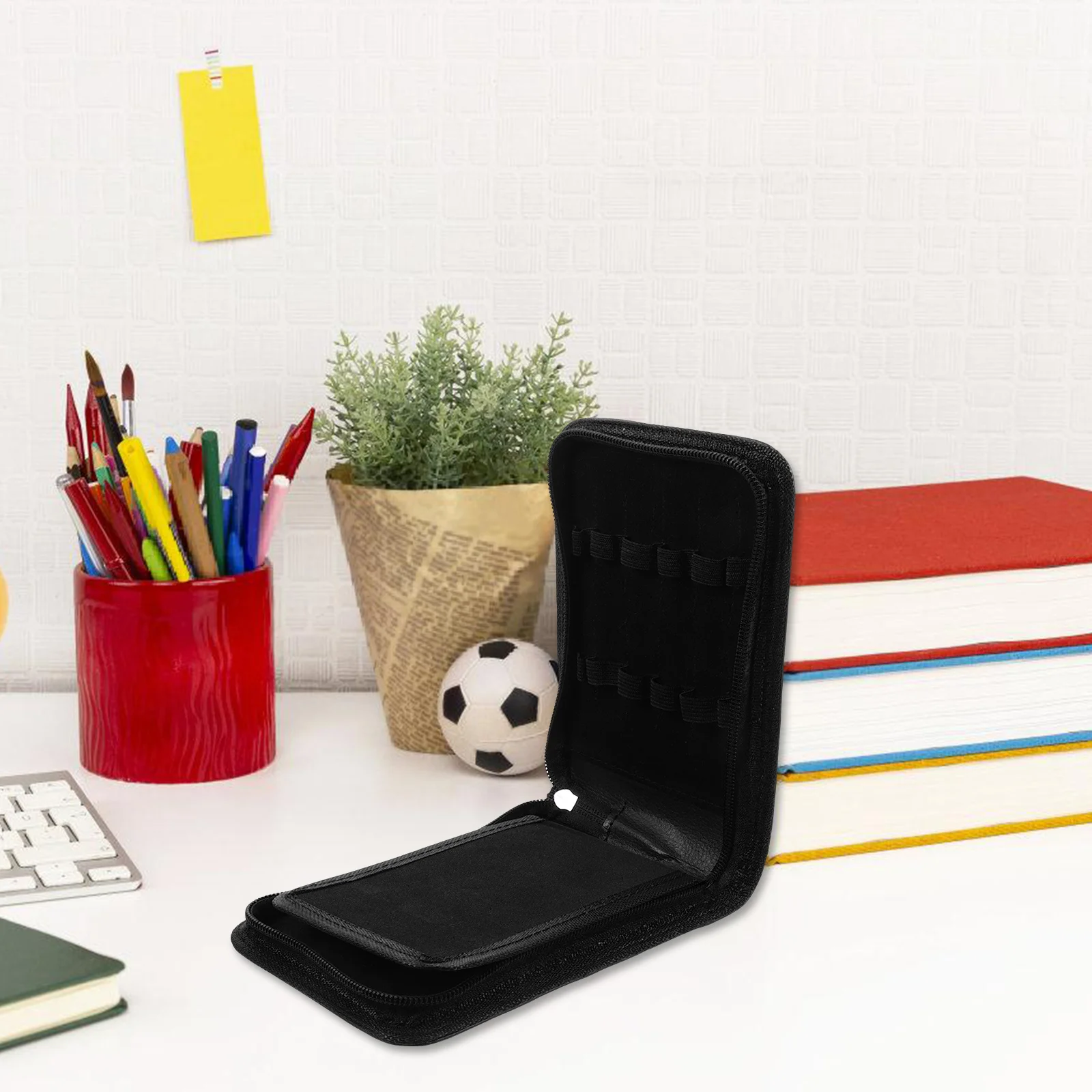 

1pc Pen Case Pu Empty Pencil Box For Pens Storage Gift Empty Pen Organizer Wrap Business Travel School Office Use