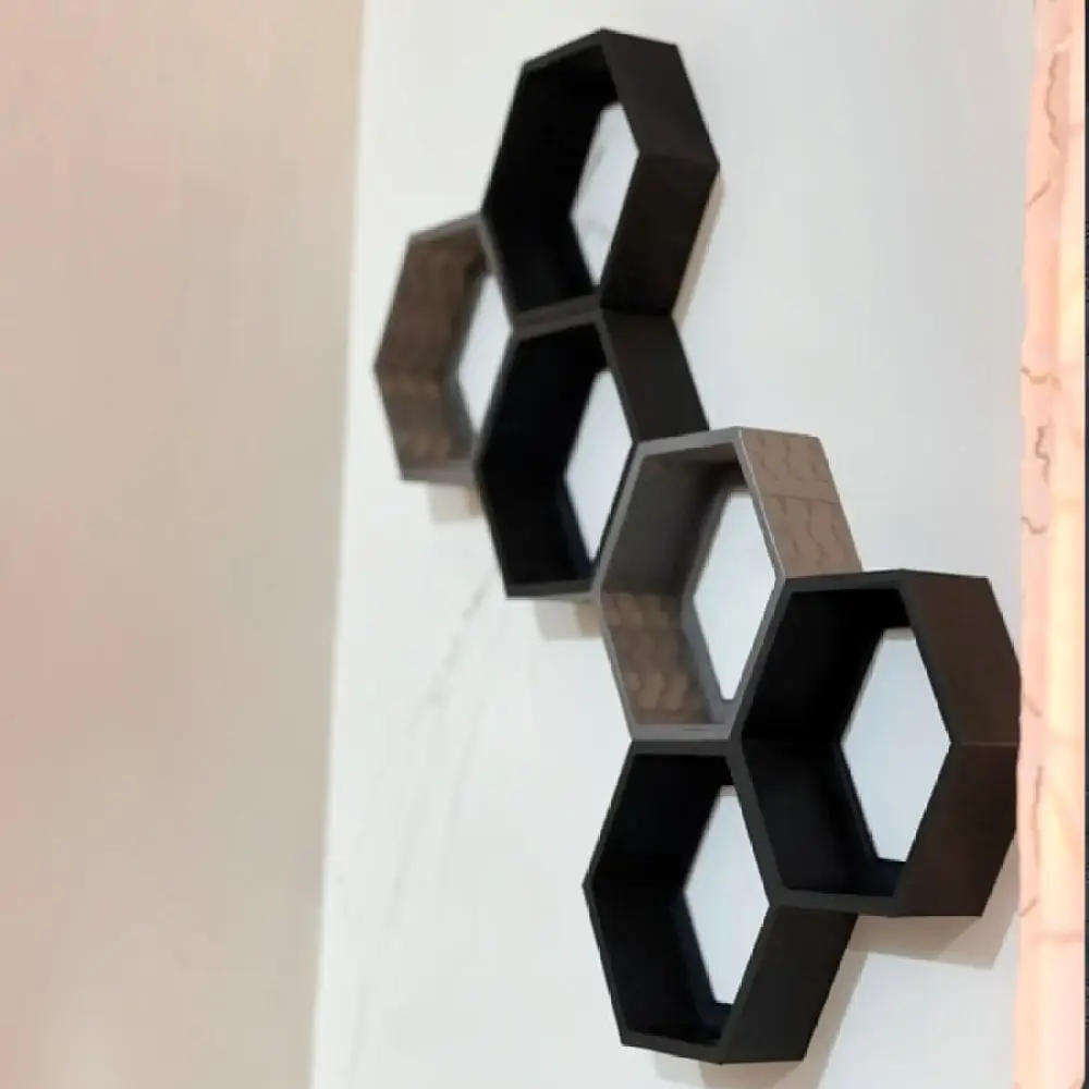 Hexagonal Geometric Floating Shelves Modern Minimalist Wall Racks Creative Display Organizers For Home Room Decoration