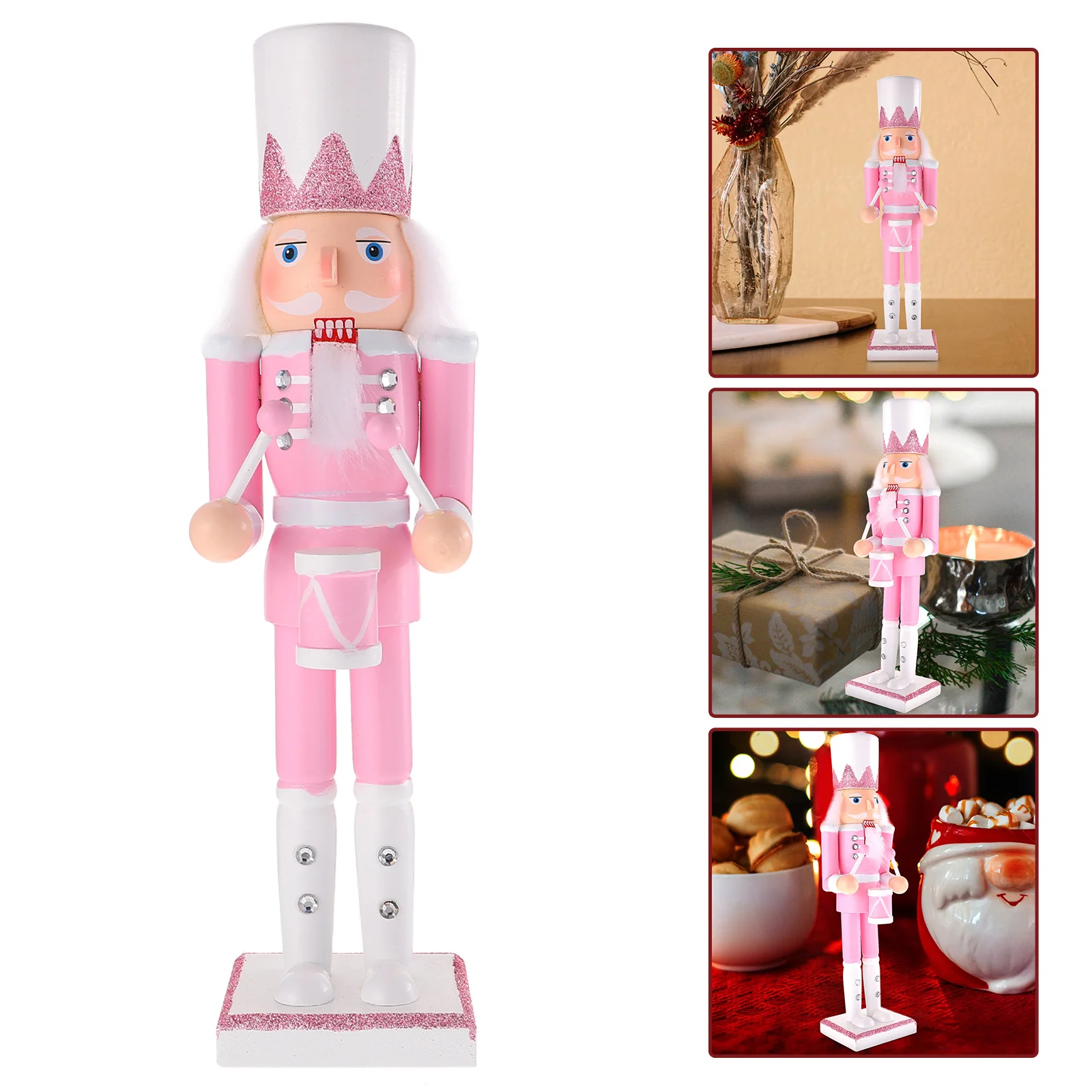 Nutcracker Soldier Ornament Xmas Decoration Halloween Gingerbread Wood Desktop Nutcrackers Man Inflatables