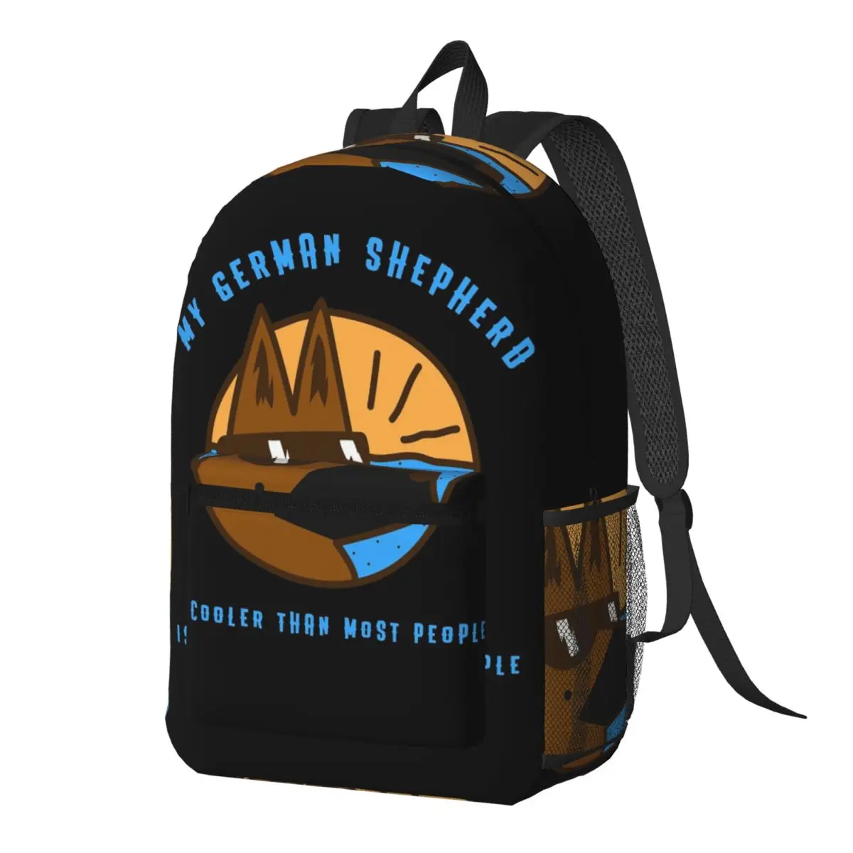 My German Shepherd Dog Is Cooler Backpack Daypack Large Capacity Kids BookBag School Bag Shoulder Bags for Men Women