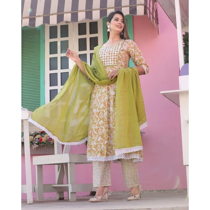 

Women Designer Salwar Suit Partywear Kurti Palazzo & Dupatta Pakistani Dress Set