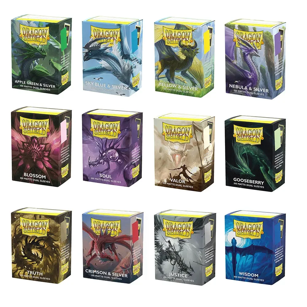 100 protège-cartes Dragon Shield Dual Matte Tournament Wisdom Might Crismon Truth Ember Wraith pour cartes Magic PKM 66x91mm