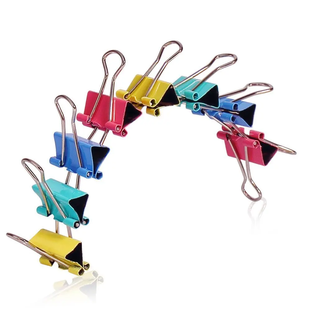 

Black Binder Clips Foldback Metal Paper Clips Notes Letter Paper Document Grip Clamps Office School Binding Supplies