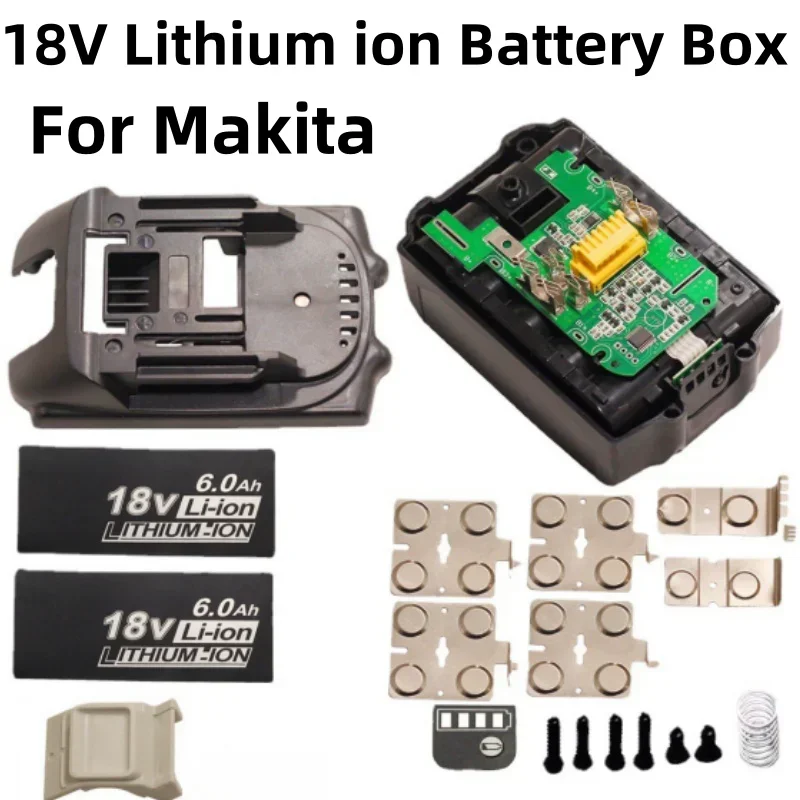 

For Makita Lithium ion Battery Box BL1830, Charging Protection, 18V Circuit Board Box,6.0Ah, LED Label, Battery Indicator BL1860