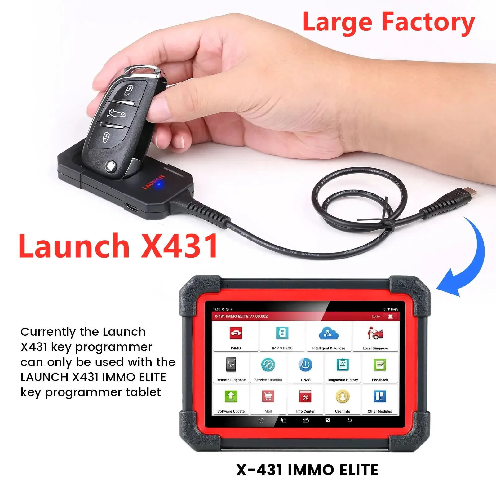 Best quality Launch X431 Key Programmer Remote Maker with Super Chip and 4 Sets of Smart Keys for X431 IMMO Elte IMMO Plus