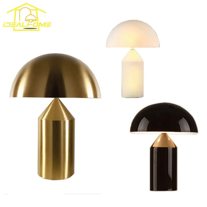 

Designer Minimalist Postmodern Mushroom Table Lamps LED E27 Iron Art Decorative Desk Light Bedroom Bedside Office Studio Study