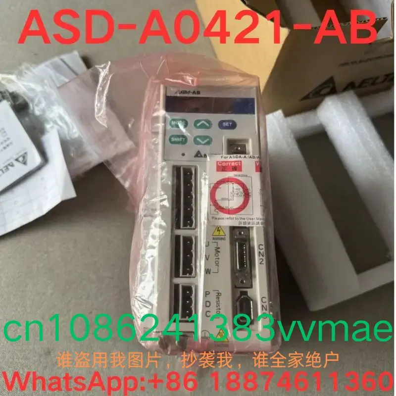 Brand New, o Servo Drive é apenas descompactado, ASD-A0421-AB