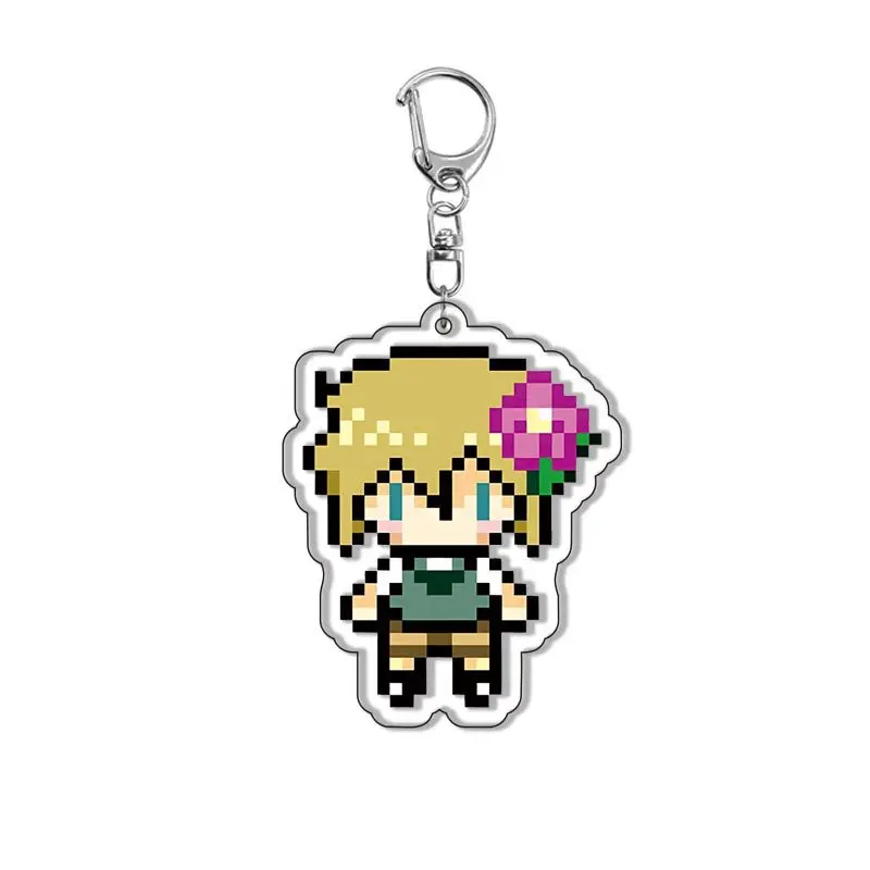 Anime Omori Pixel Keychain Figures Basil Kel Sunny Pendant Keyring Chain Accessories Bag Men Women Gift Accessories Jewelry