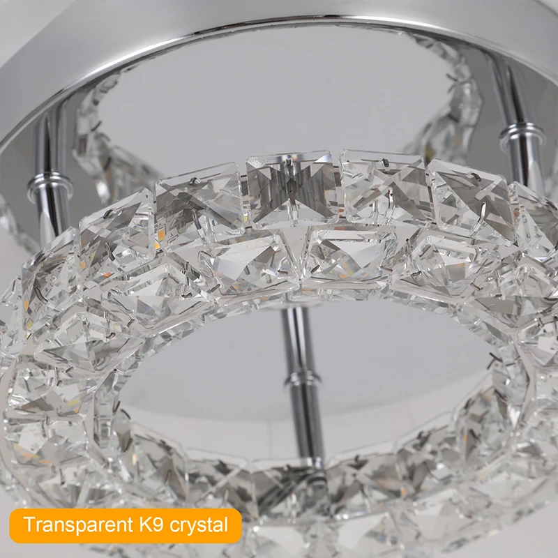 Led K9 Crystal Ceiling Lamp Bedroom Kitchen Cricle  Chandelier LightCristal Lustre Home Decora 110V-220V Lighting Fixture