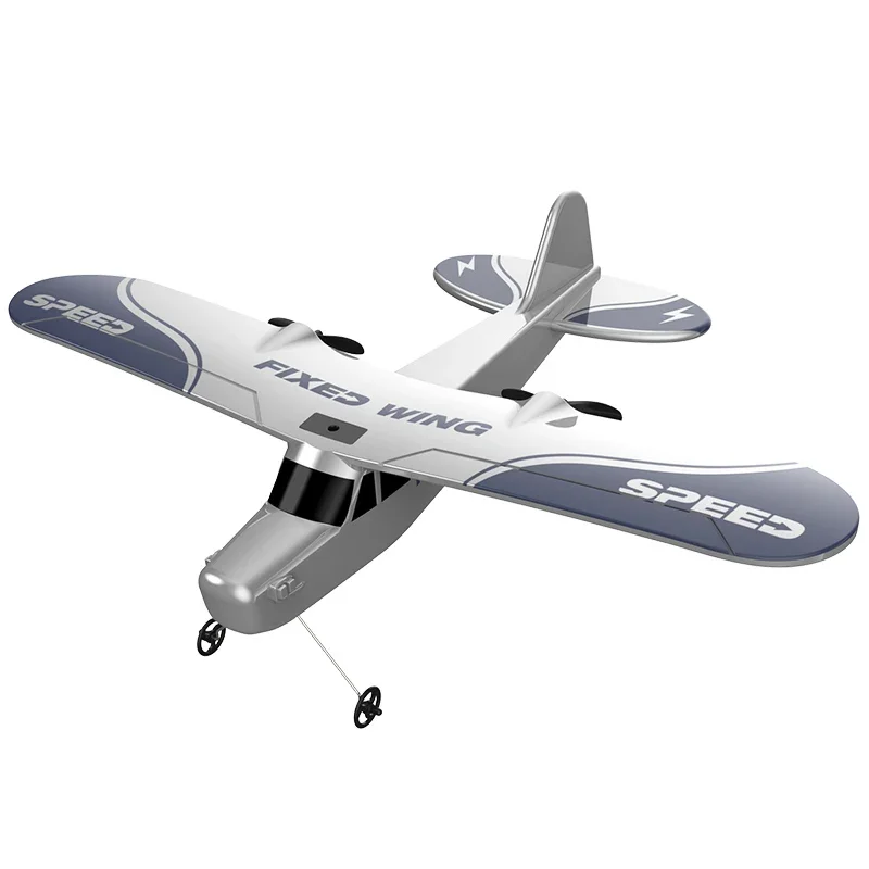 Planador transfronteiriço 2.4G TY9 RC com LED modelo de avião RC robô elétrico menino brinquedo drone profissional