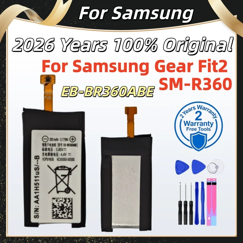 2026 Years 100% New EB-BR360ABE Battery For Samsung Gear Fit 2 SM-R360 SCH-R360 Smart Watch Batteries+Free Tools