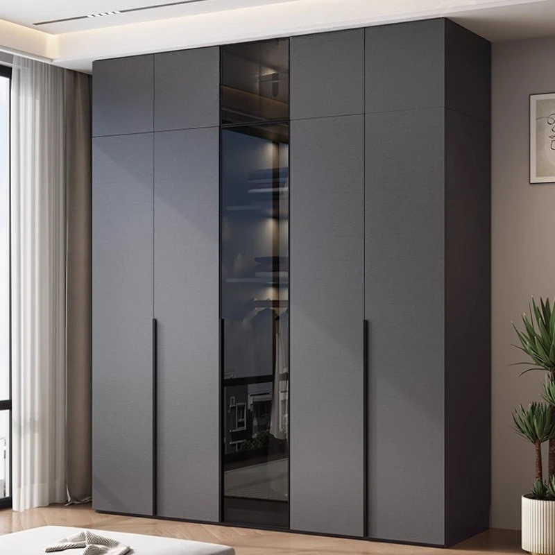 

Wardrobe bedroom household use Light luxury modern with glass clothes closet home furniture elegant design armario de ropa
