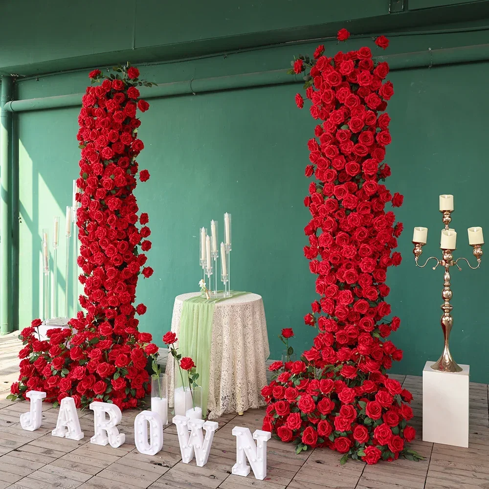 Wedding Decoration Customized Artificial Red Rose Flower Arrangement for Home Garden Decor Flower Bouquet Event Floor Floral