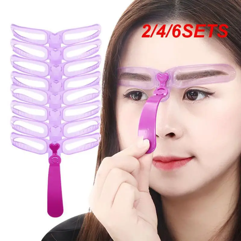 2/4/6SETS Eyebrows Shape Set Precise Eye Brow Makeup Tools Sturdy Eyebrow Shaping Tools And Accessories Eyebrow Shaping Stencil