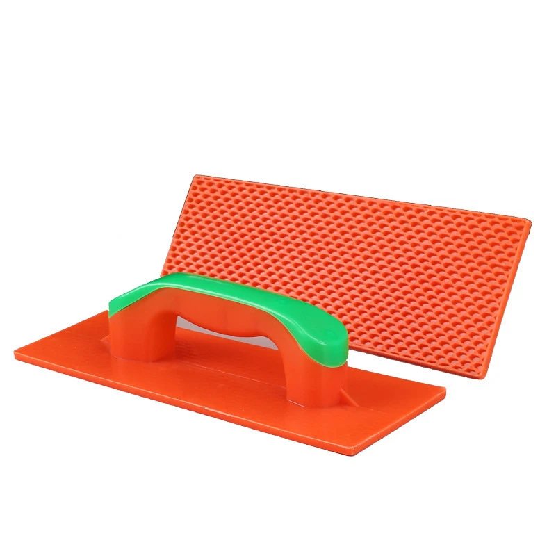 Masonry Plastering Trowel 32x14.5cm, 28x10cm Plastic Concrete Float Trowel Drywall Finishing Trowel, Orange Green