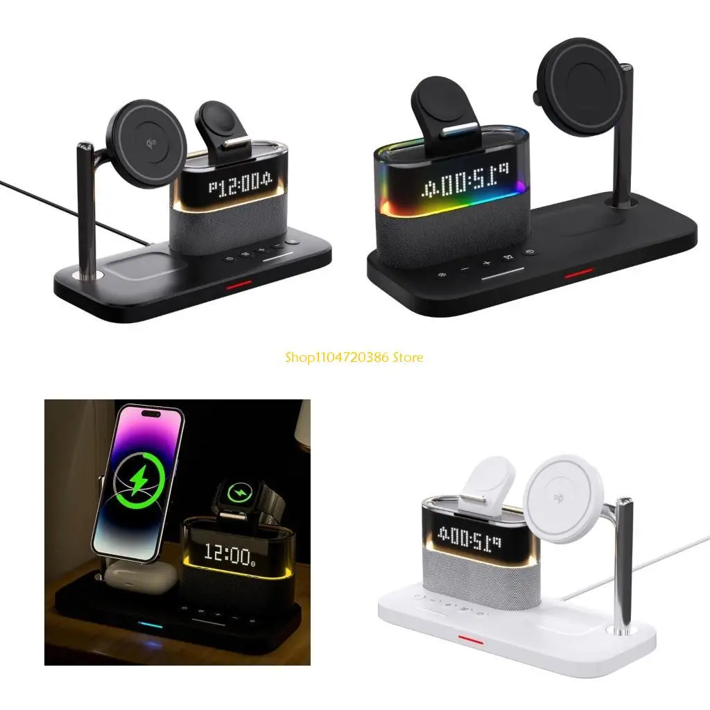 

Беспроводное зарядное устройство K0EA для нескольких устройств. Станция быстрой зарядки 15 Вт. Магнитная подставка для зарядного