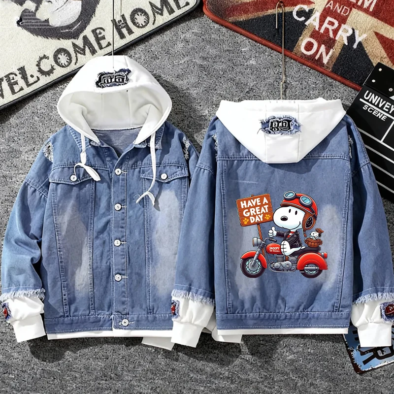 جديد سنوبيس الكبار الدنيم سترة صبي فتاة الإبداعية الكرتون أنماط البلوز الرجال النساء العصرية كول في الهواء الطلق معطف القمم أنيمي الهدايا