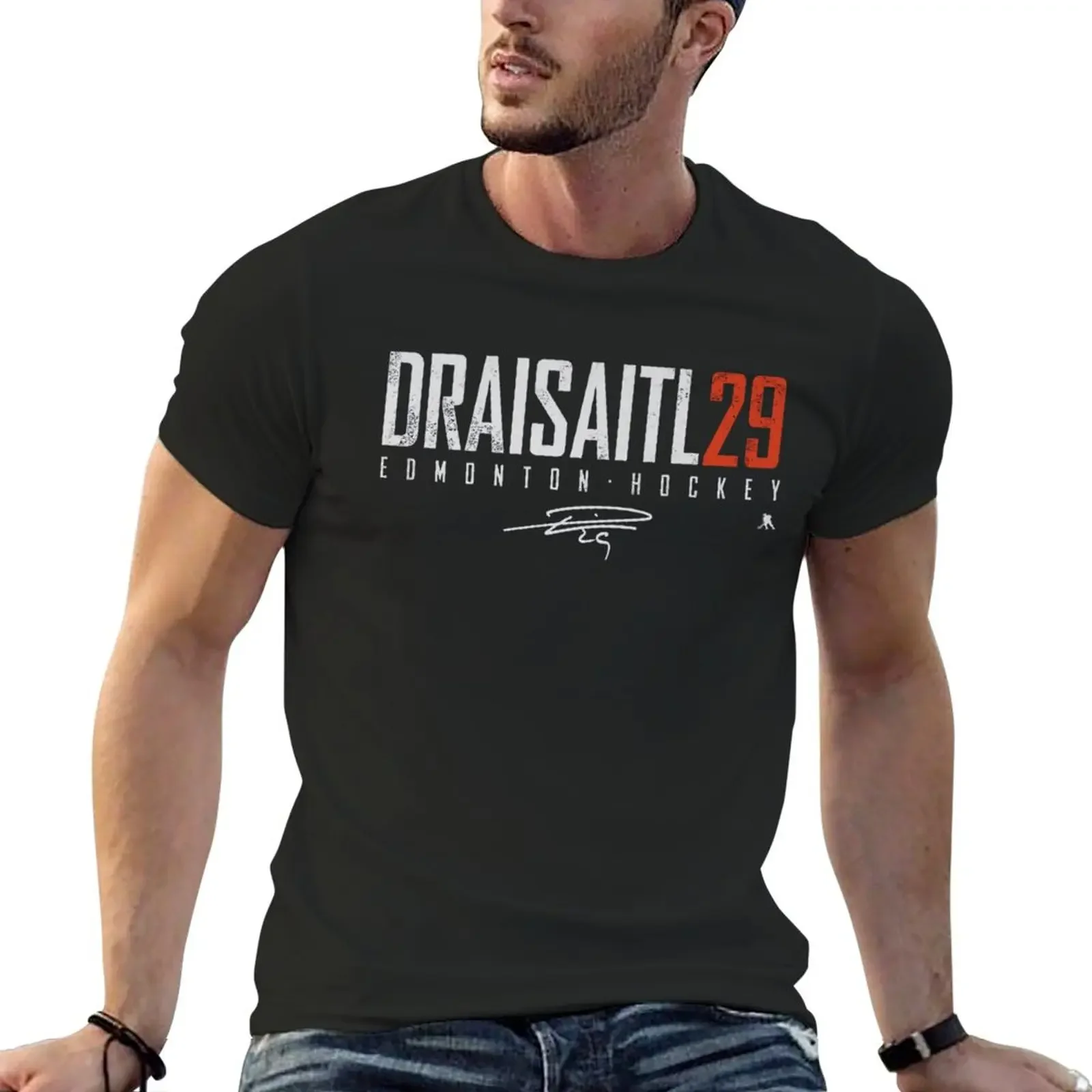 Leon Draisaitl Elite Signatures T-Shirt anime graphic t shirt Short sleeve tee designer t shirt men heavyweight Round Outfitsman