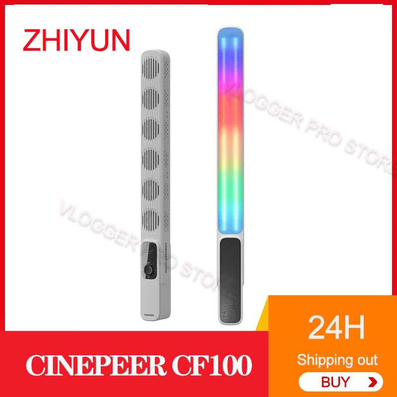 ZHIYUN CINEPEER CF100 100W 2700-6500K RGB Handheld Stick Light  LED Lights for Photo Video Streaming Photography Light